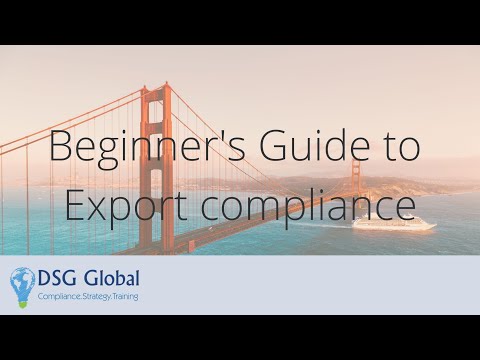Webinar - Beginner's Guide to Export compliance