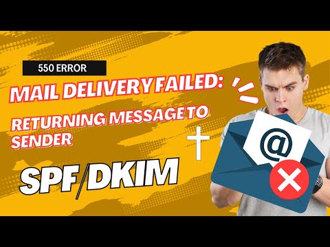 550 error sending email - Mail delivery failed returning message to sender