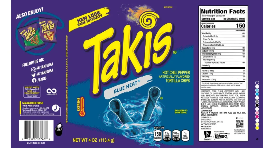 Blue Takis Nutrition Facts