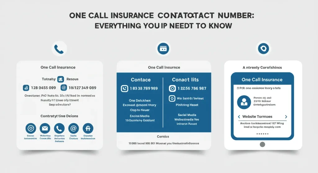 one call insurance contact number