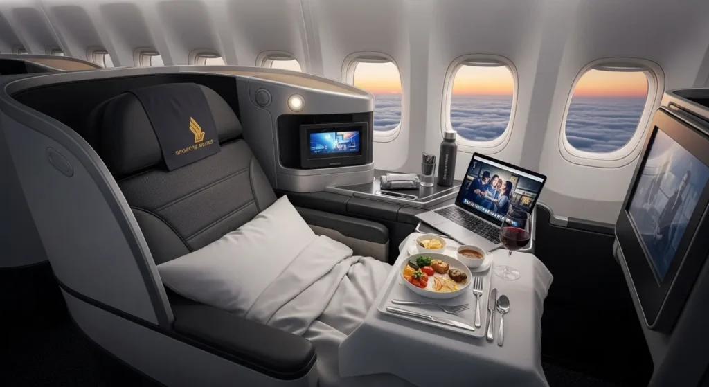 singapore airlines a380 business class