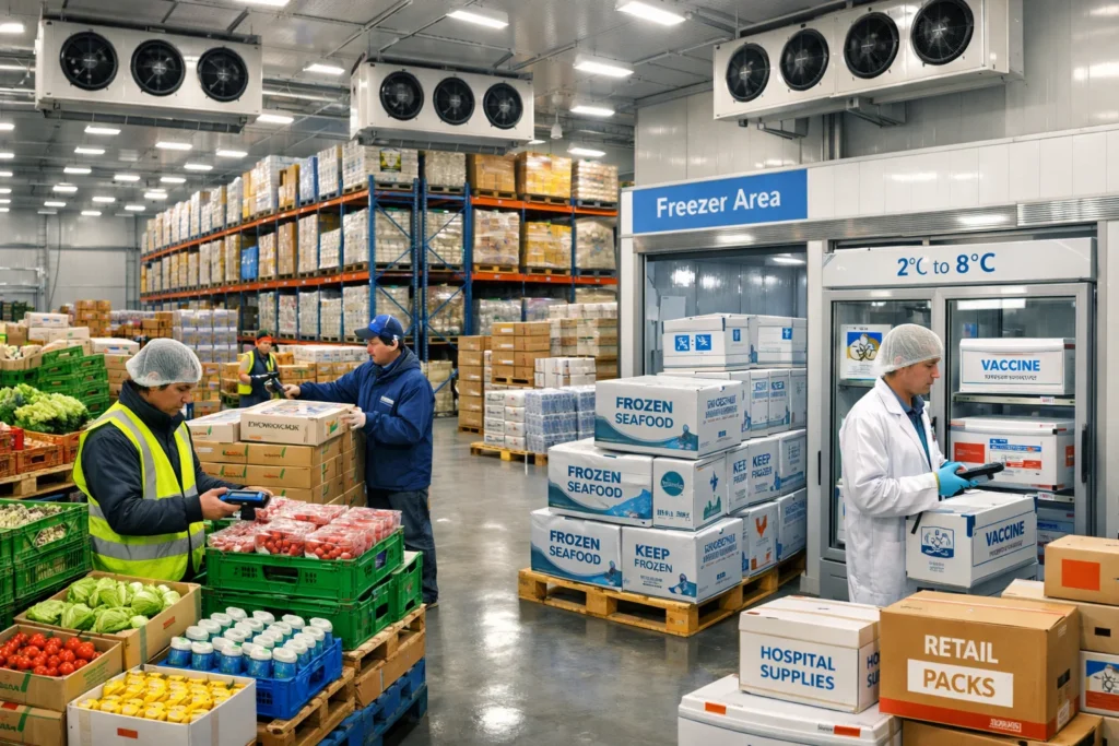 Cold Storage Warehousing UK supporting food distribution, pharmaceutical storage and grocery supply chains.