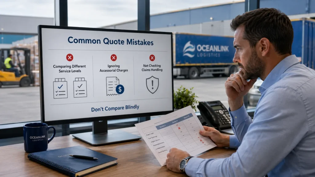 Common Mistakes When Comparing Freight Quotes