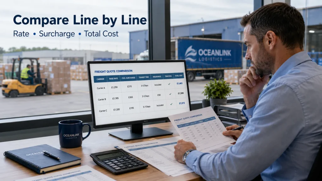 How to Compare Freight Quotes Line by Line